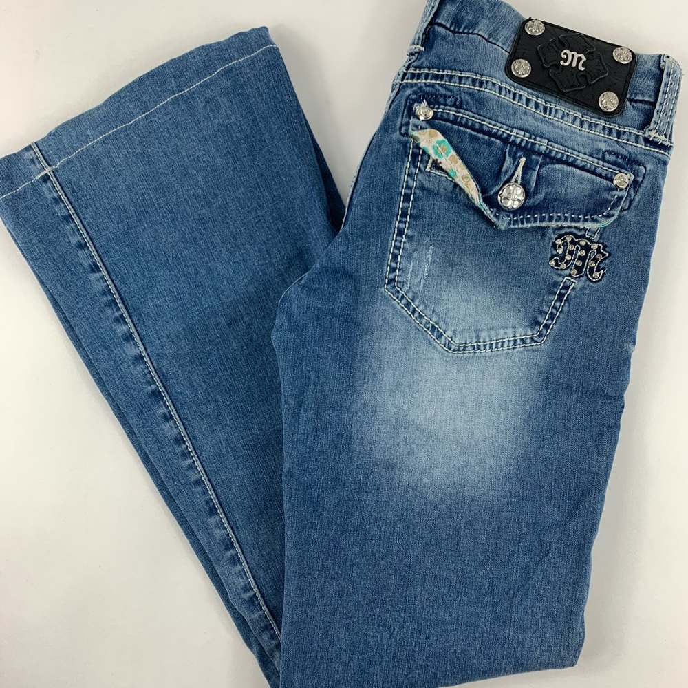 Miss Me Jeans Womens Sz 27 Wide Leg Boot Cut